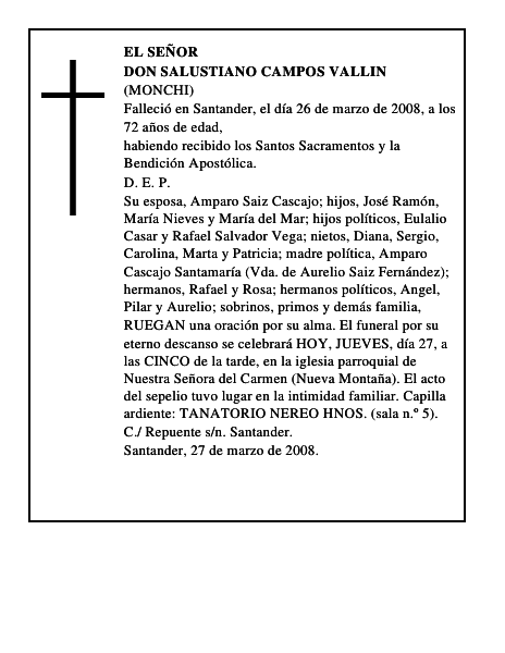 DON SALUSTIANO CAMPOS VALLIN