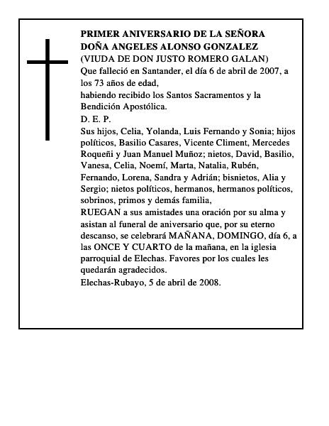 DOÑA ANGELES ALONSO GONZALEZ