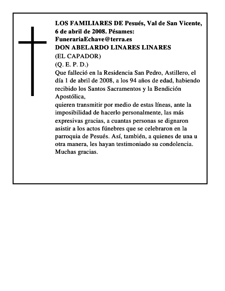 DON ABELARDO LINARES LINARES