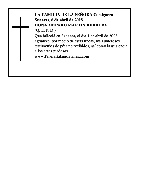 DOÑA AMPARO MARTIN HERRERA