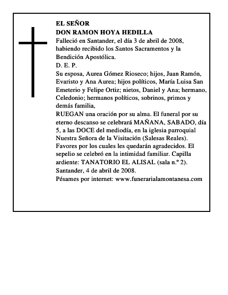 DON RAMON HOYA HEDILLA