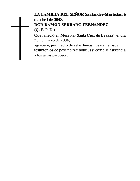DON RAMON SERRANO FERNANDEZ