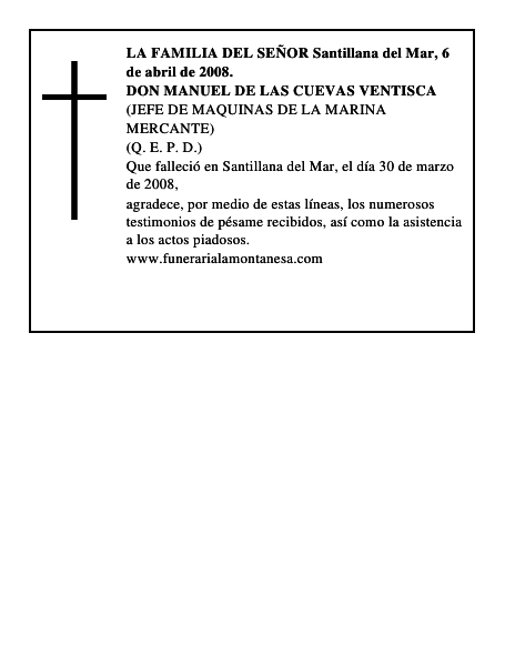DON MANUEL DE LAS CUEVAS VENTISCA