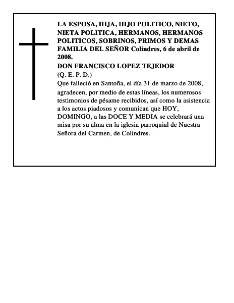DON FRANCISCO LOPEZ TEJEDOR