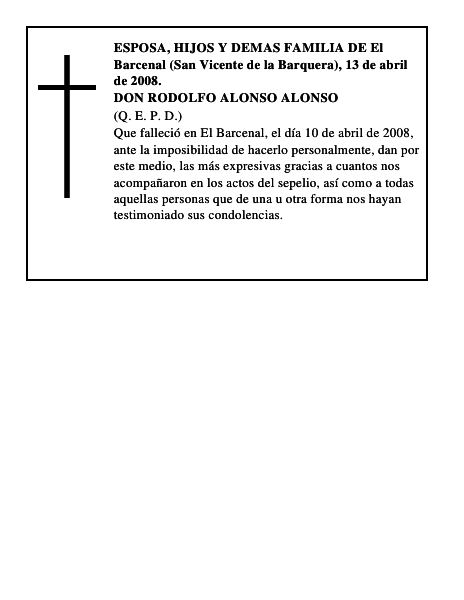 DON RODOLFO ALONSO ALONSO