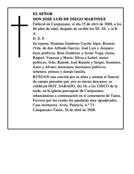 DON JOSE LUIS DE DIEGO MARTINEZ