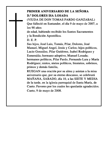 D.ª DOLORES ISA LOSADA