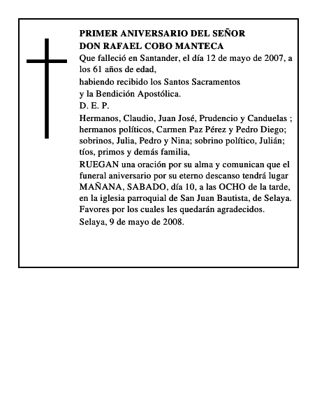 DON RAFAEL COBO MANTECA