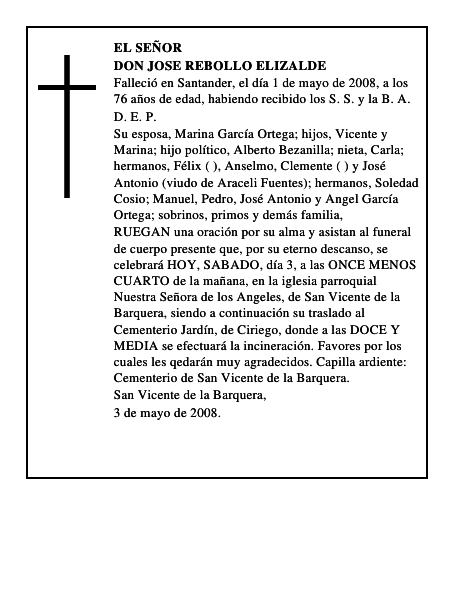 DON JOSE REBOLLO ELIZALDE