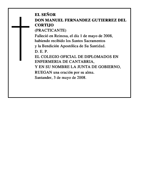 DON MANUEL FERNANDEZ GUTIERREZ DEL CORTIJO