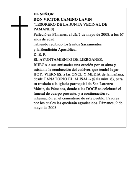 DON VICTOR CAMINO LAVIN
