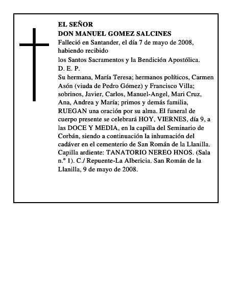 DON MANUEL GOMEZ SALCINES