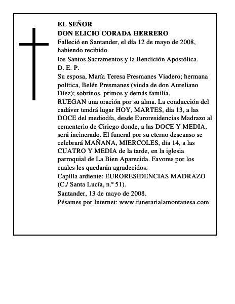 DON ELICIO CORADA HERRERO