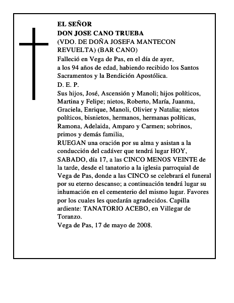 DON JOSE CANO TRUEBA
