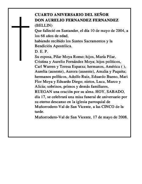 DON AURELIO FERNANDEZ FERNANDEZ