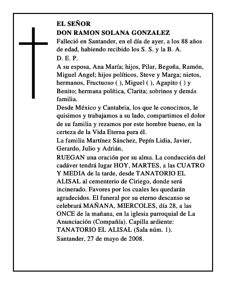 DON RAMON SOLANA GONZALEZ