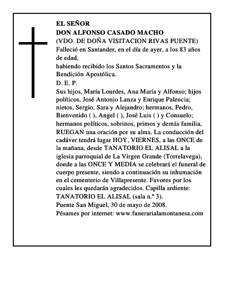 DON ALFONSO CASADO MACHO