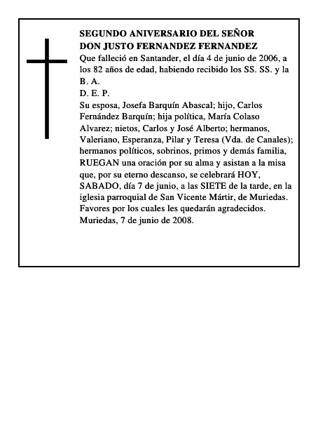 DON JUSTO FERNANDEZ FERNANDEZ
