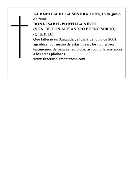 DOÑA ISABEL PORTILLA NIETO