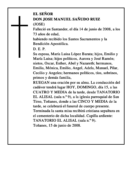 DON JOSE MANUEL SAÑUDO RUIZ