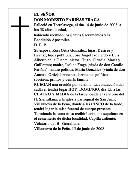 DON MODESTO FARIÑAS FRAGA