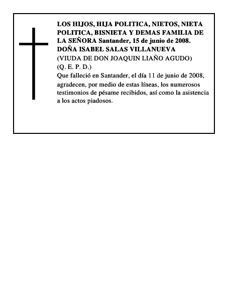 DOÑA ISABEL SALAS VILLANUEVA