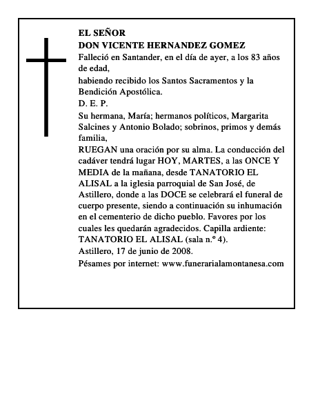 DON VICENTE HERNANDEZ GOMEZ