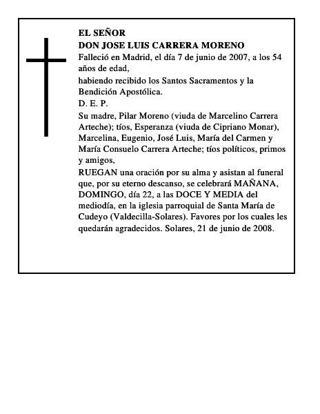 DON JOSE LUIS CARRERA MORENO