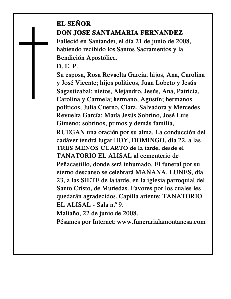 DON JOSE SANTAMARIA FERNANDEZ