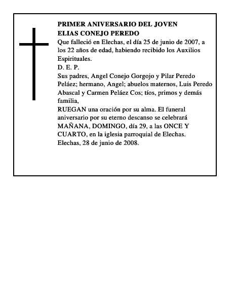 ELIAS CONEJO PEREDO