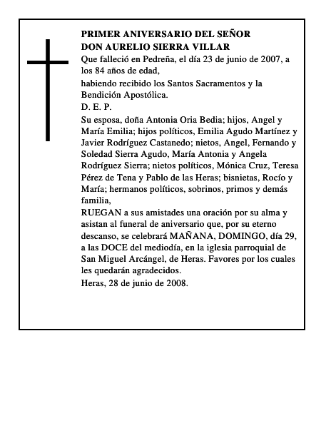 DON AURELIO SIERRA VILLAR