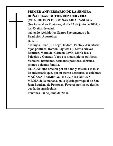 DOÑA PILAR GUTIERREZ CERVERA