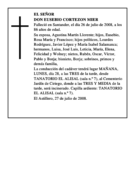 DON EUSEBIO CORTEZON MIER