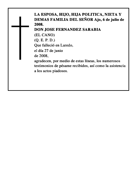 DON JOSE FERNANDEZ SARABIA
