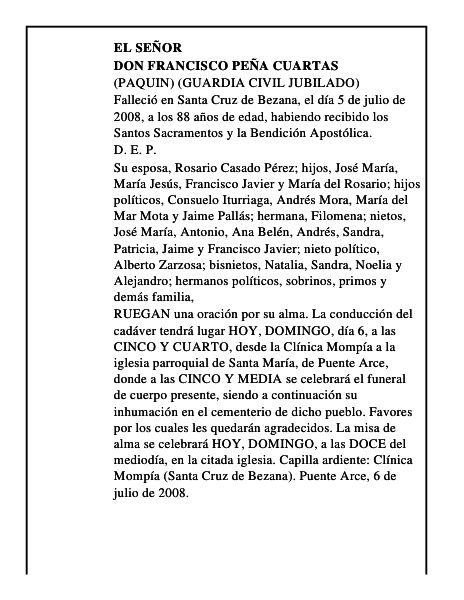 DON FRANCISCO PEÑA CUARTAS