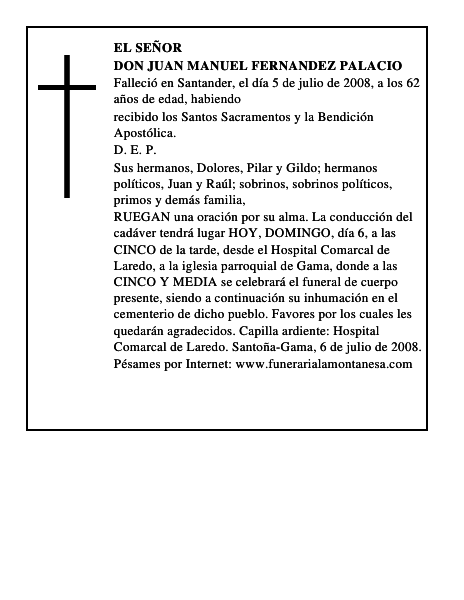 DON JUAN MANUEL FERNANDEZ PALACIO