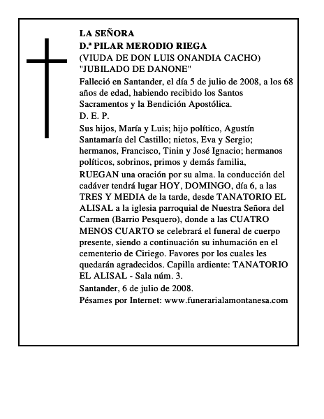 D.ª PILAR MERODIO RIEGA