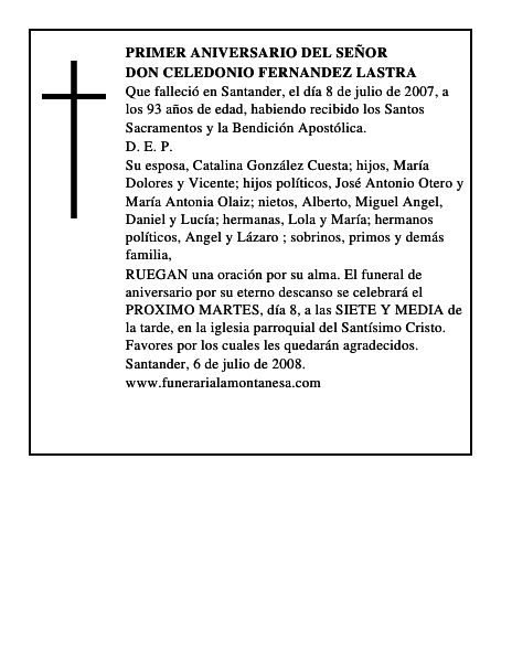 DON CELEDONIO FERNANDEZ LASTRA