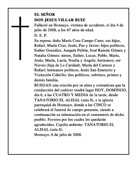 DON JESUS VILLAR RUIZ