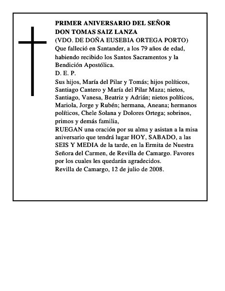 DON TOMAS SAIZ LANZA