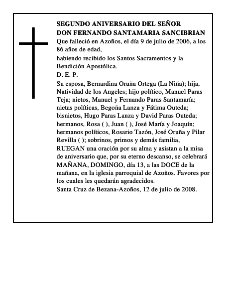 DON FERNANDO SANTAMARIA SANCIBRIAN