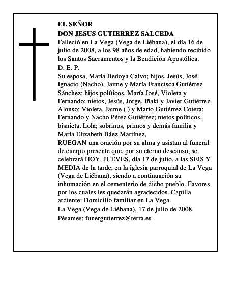 DON JESUS GUTIERREZ SALCEDA