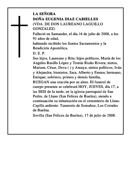 DOÑA EUGENIA DIAZ CABIELLES