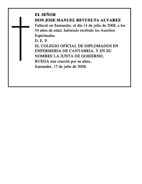 DON JOSE MANUEL REVUELTA ALVAREZ