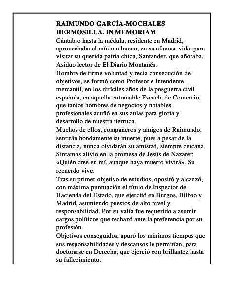 Raimundo García-Mochales Hermosilla. In memoriam