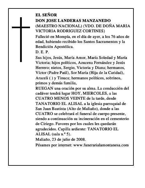 DON JOSE LANDERAS MANZANEDO