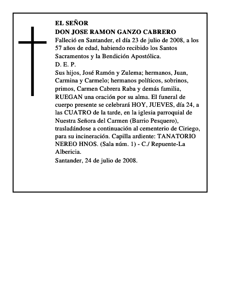 DON JOSE RAMON GANZO CABRERO
