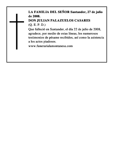 DON JULIAN PALAZUELOS CASARES