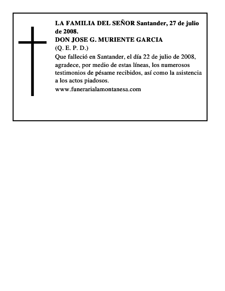 DON JOSE G. MURIENTE GARCIA