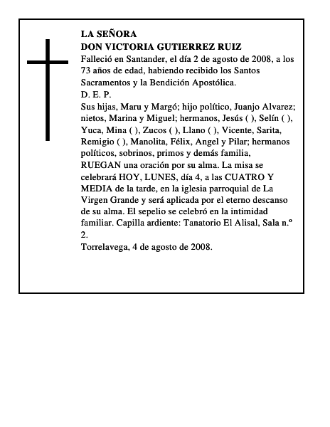 DON VICTORIA GUTIERREZ RUIZ